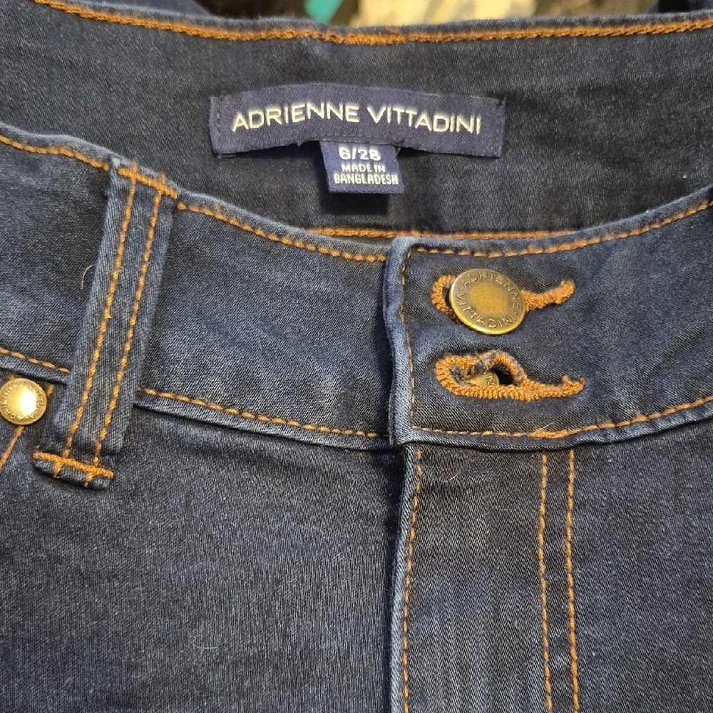 Adrienne Vittadini Indigo Denim High-Rise Jeans Size 6
